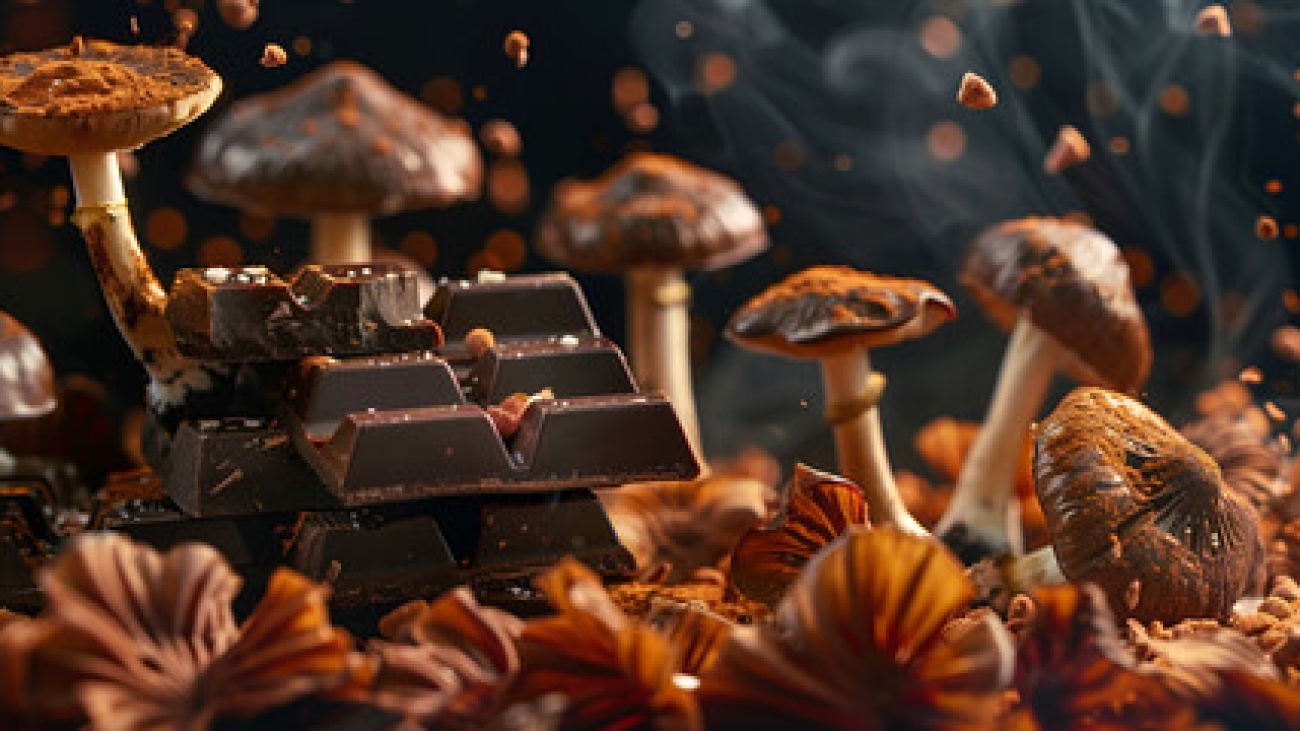 Medicinal Mushrooms in Chocolate Bars