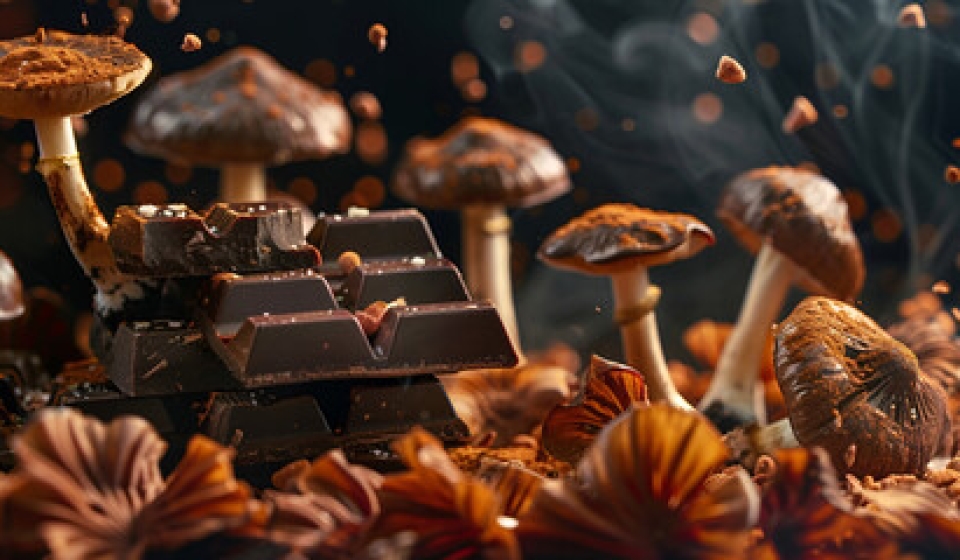 Medicinal Mushrooms in Chocolate Bars